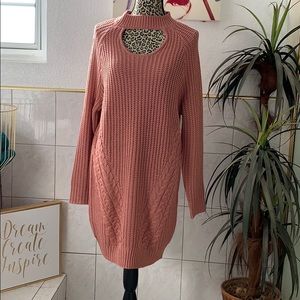 NWT ✨ Almost Famous Rose Sweater dress size Large